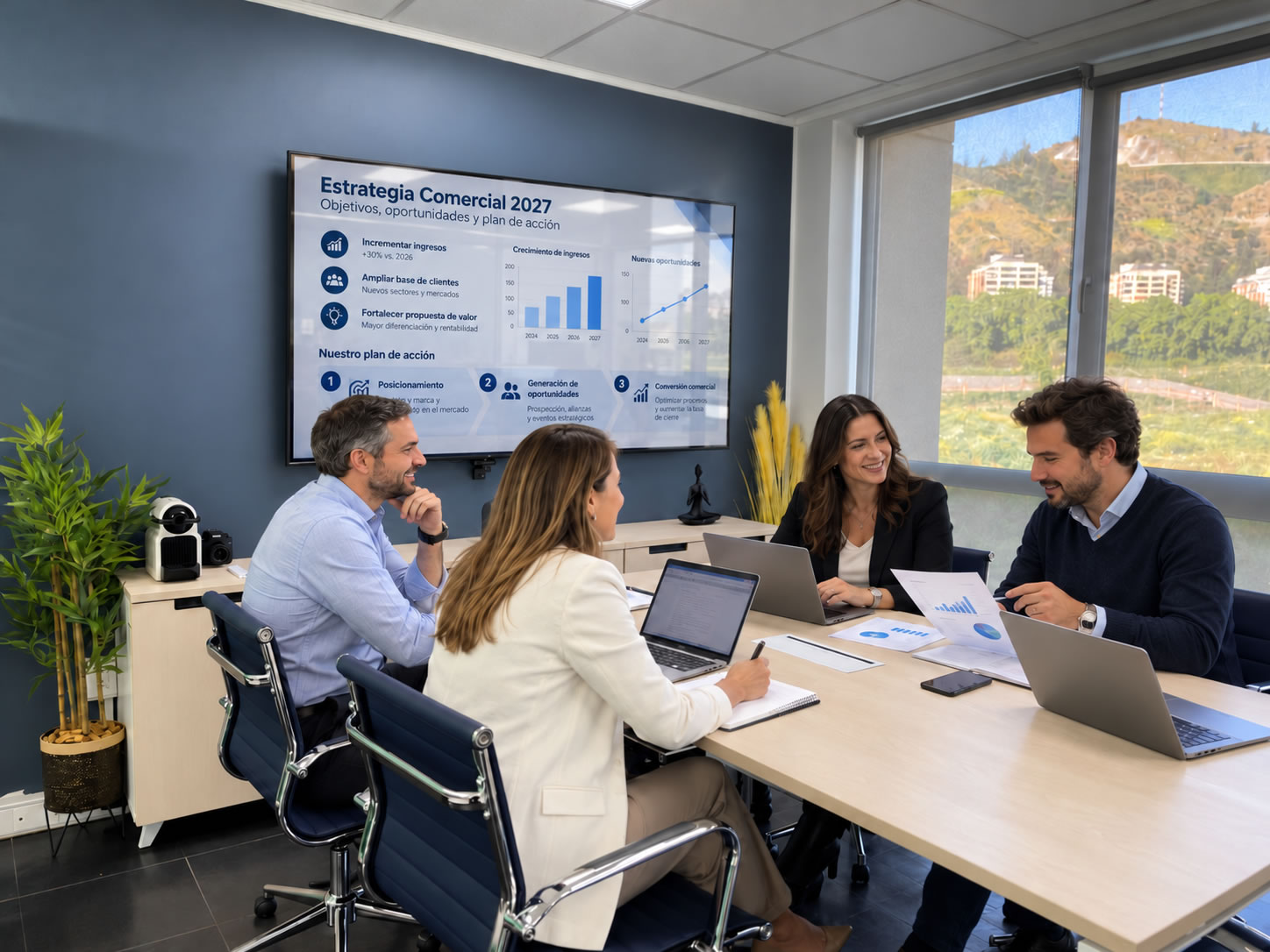 Equipo de Efecto de Marca trabajando junto a sus clientes